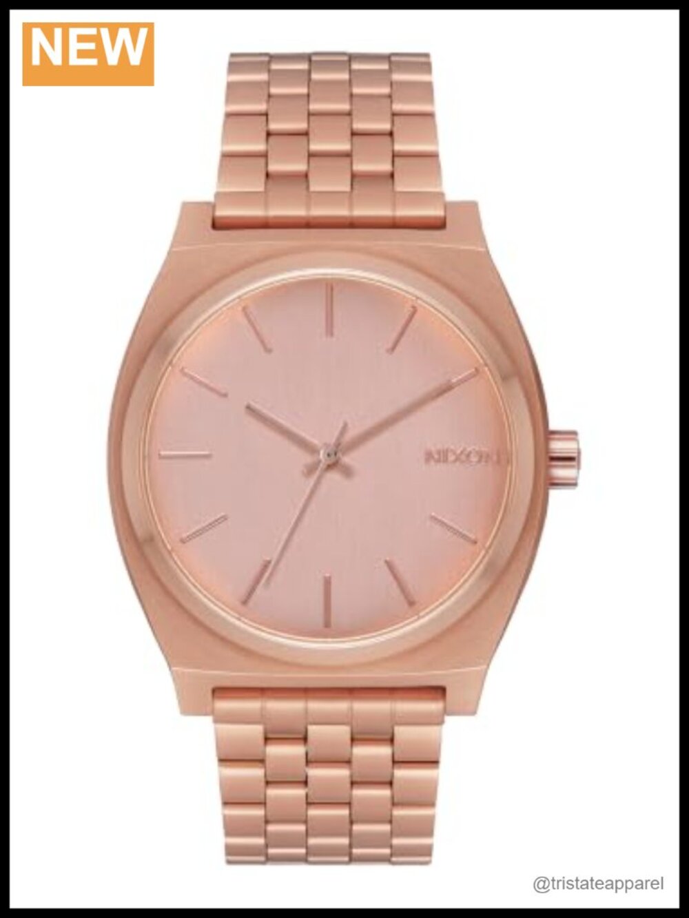 Nixon Time Teller Analog Watch 100m Water Resistant Stainless Steel Band